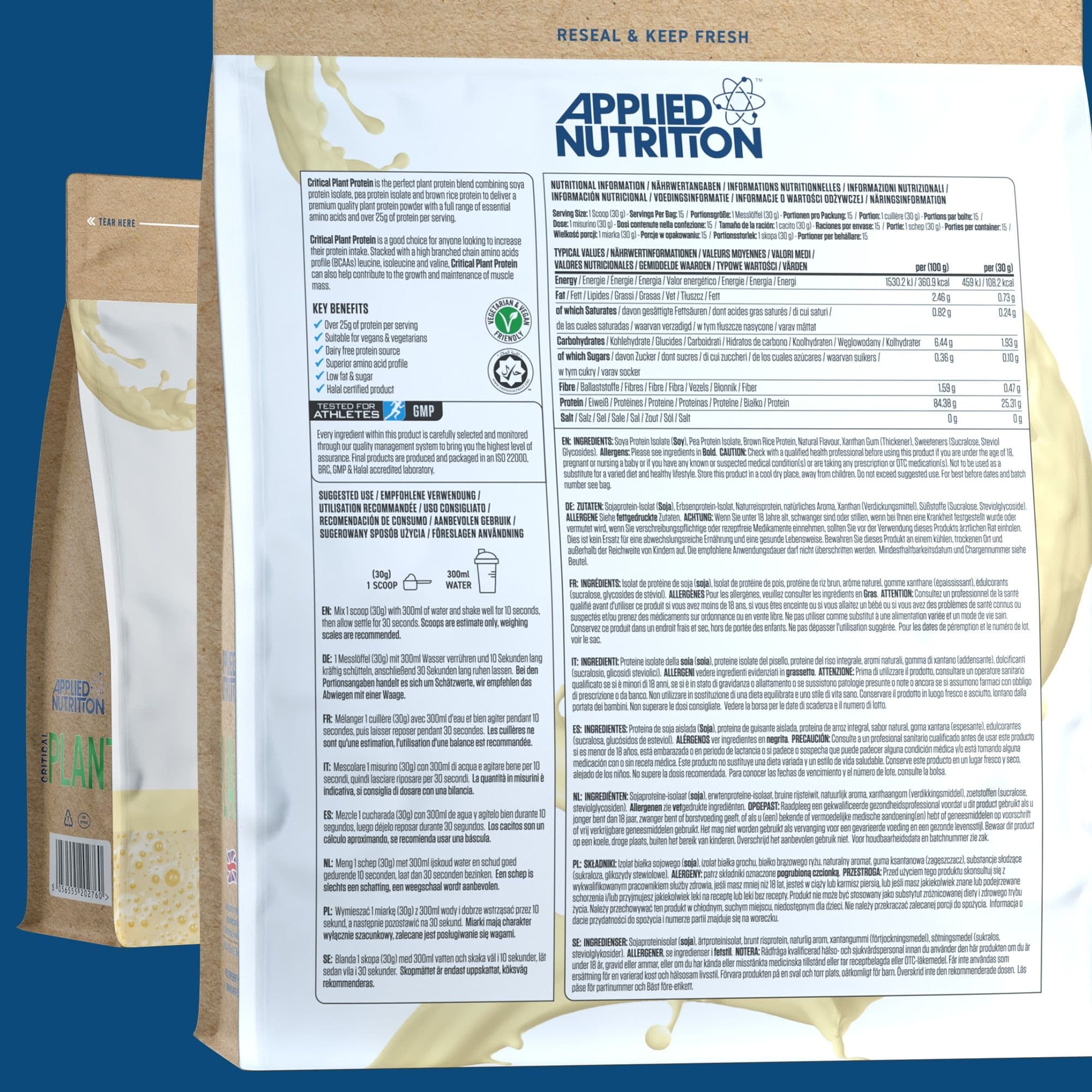 Applied Nutrition Critical Plant Protein - 450 g