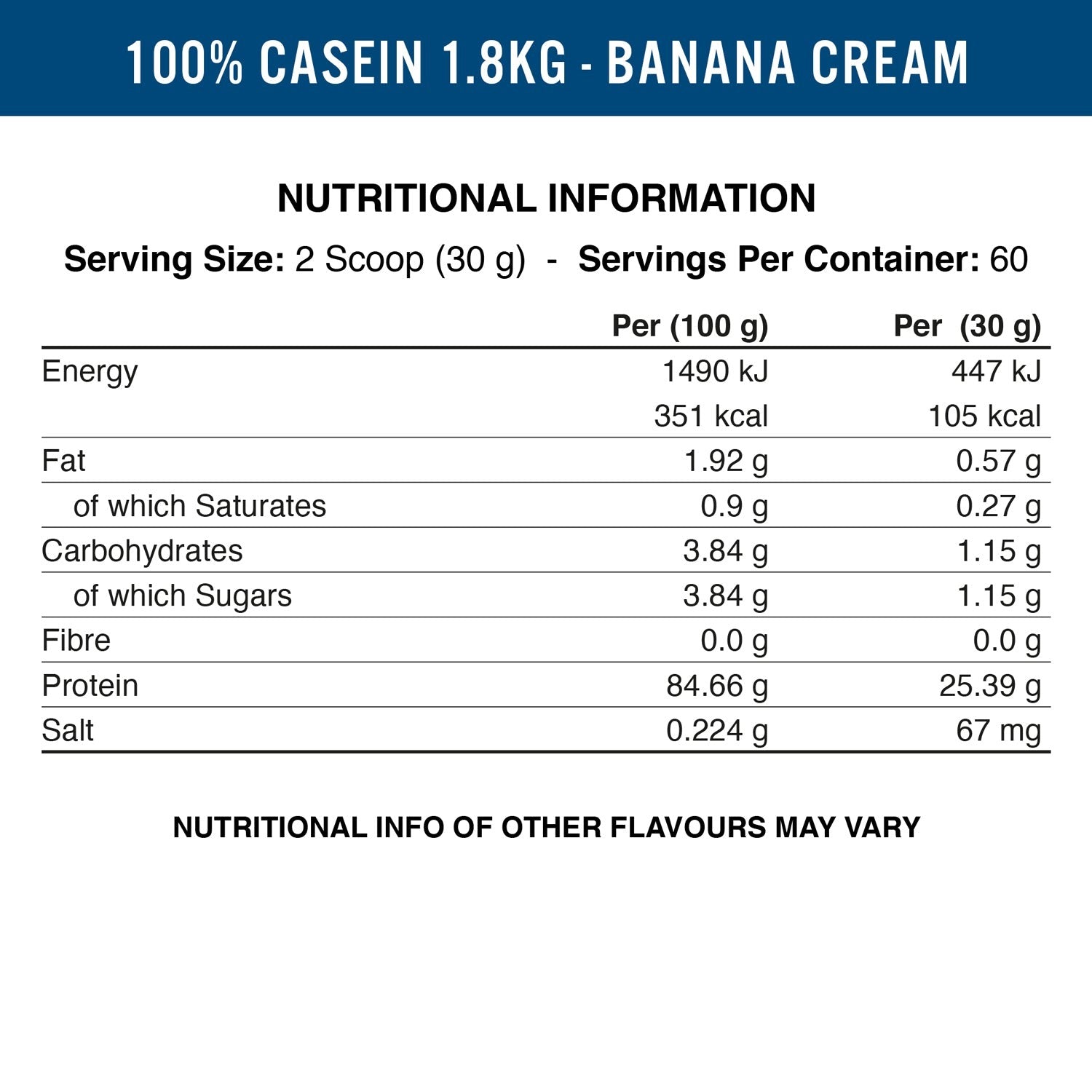 Applied Nutrition Micellar Casein Protein - 1800 g