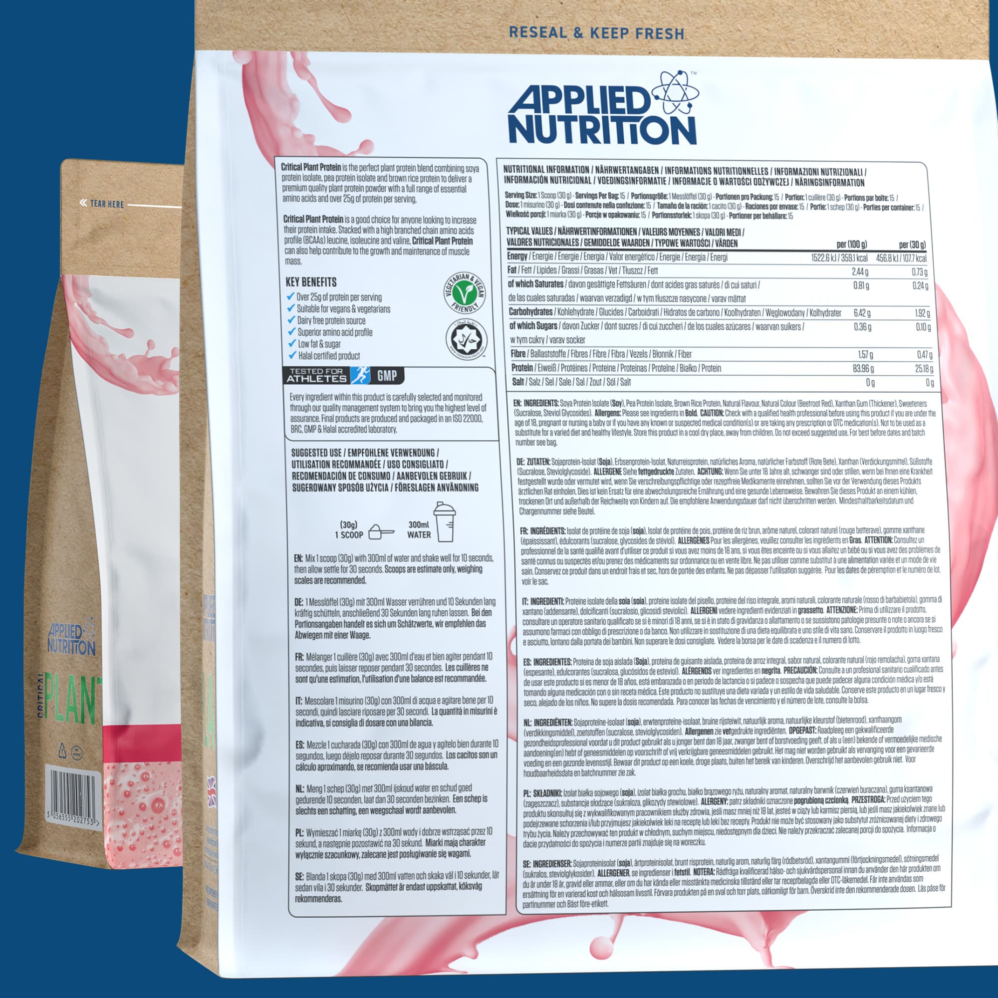 Applied Nutrition Critical Plant Protein - 450 g