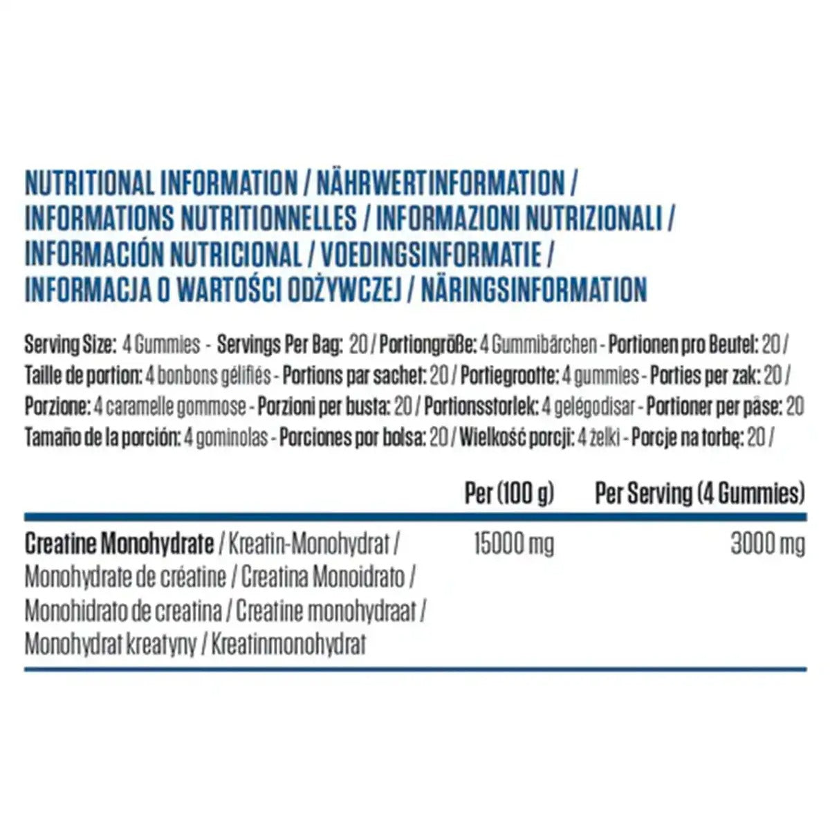 Applied Nutrition Creatine Gummies - 20 servings