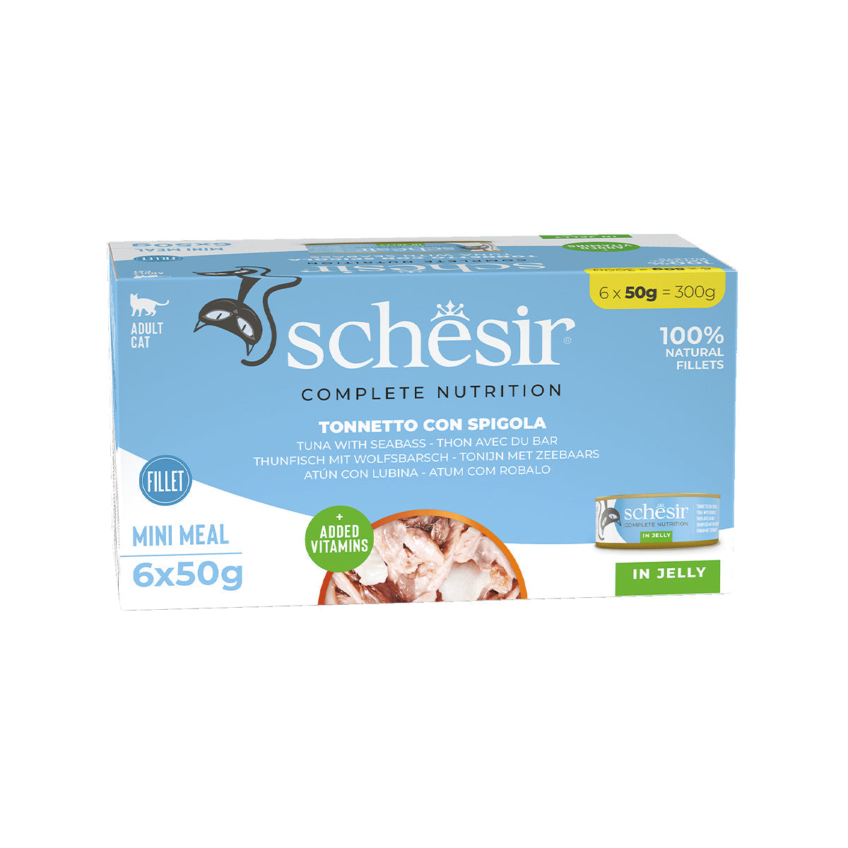 SCHESIR GELEE 8 X (6 X 50) G THUNFISCH UND WOLFSBARSCH