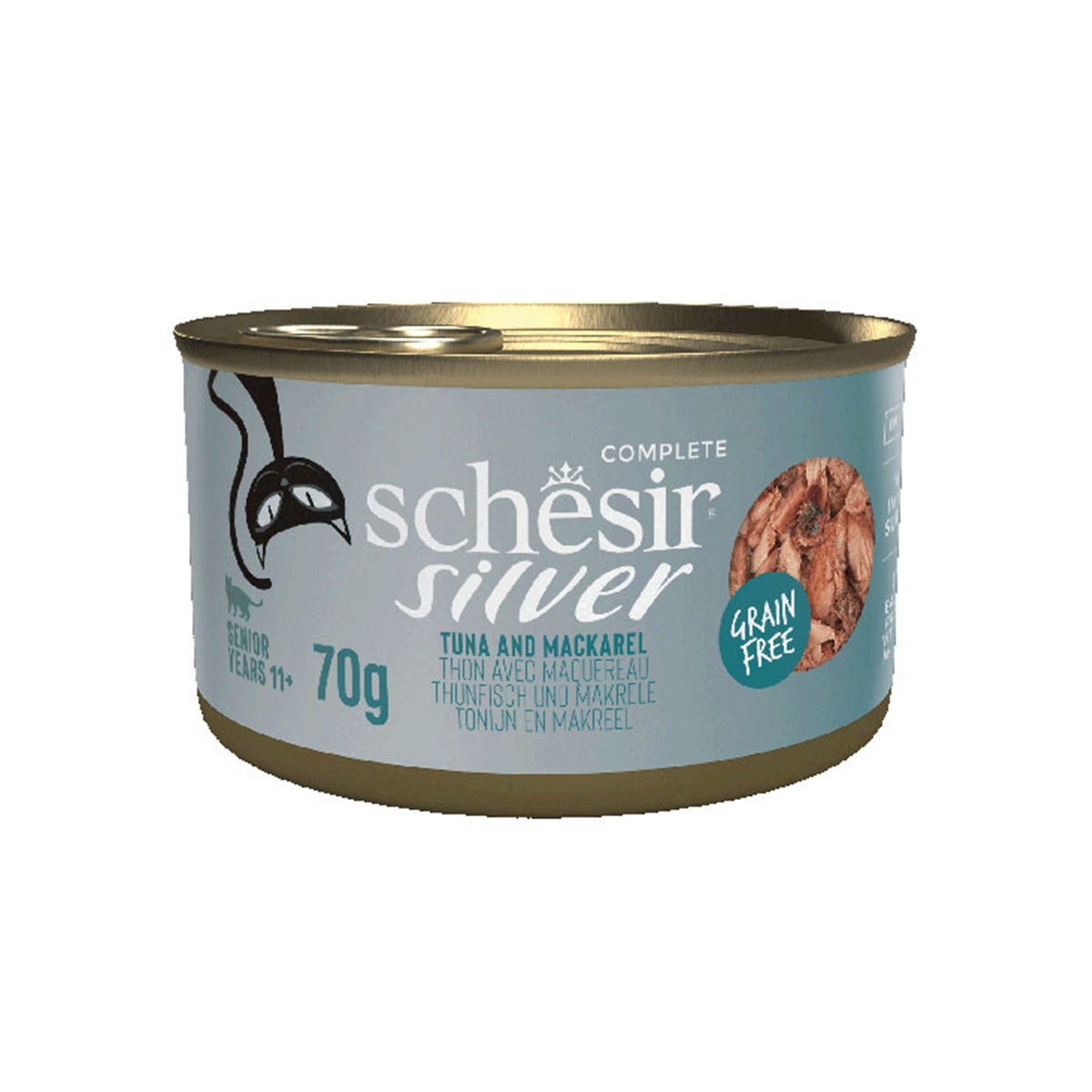 SCHESIR SILVER FILET IN BOUILLON DOSEN 12 X 70G THUNFISCH UND MAQUEREL