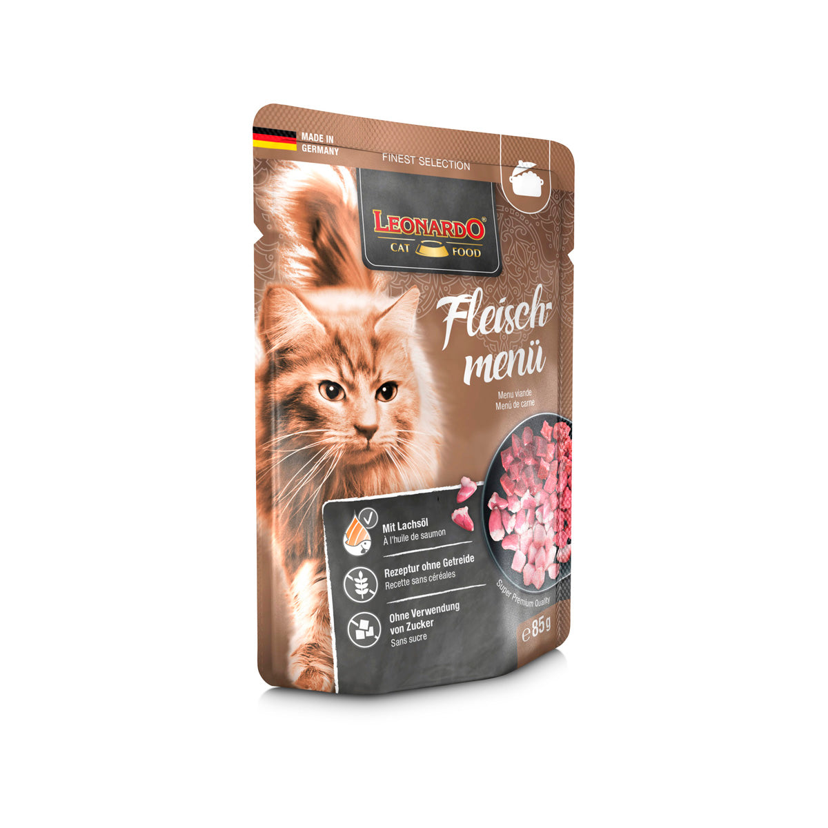 BEUTEL LEONARDO 85 G FLEISCH - 16 STK