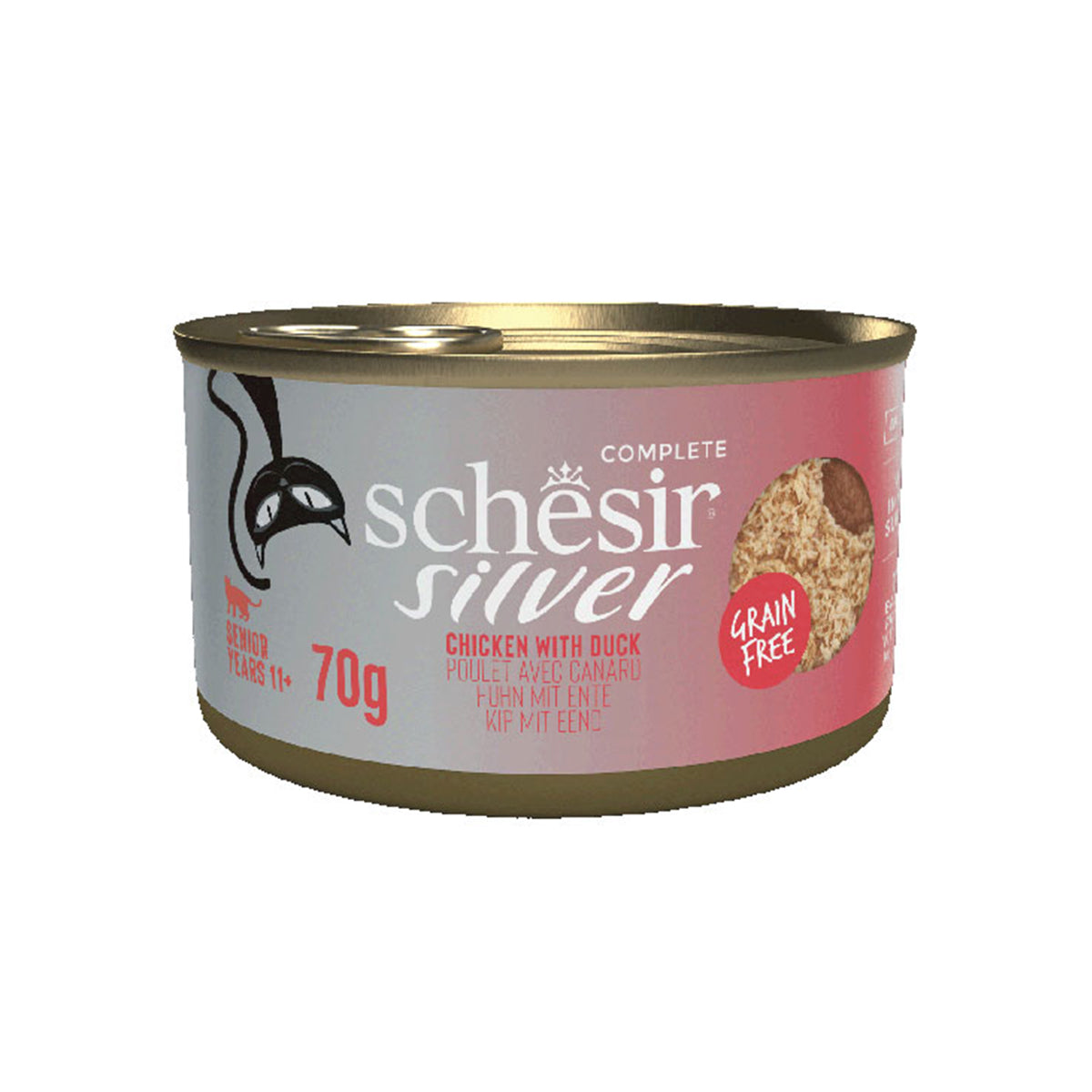 SCHESIR SILVER MOUSSE & FILET DOSEN 12 X 70G  HUHN UND ENTE