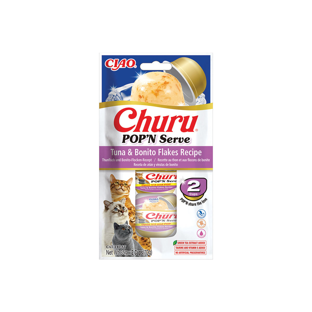 CHURU POP'N SERVE THUNFISCH UND BONITO-FLOCKEN