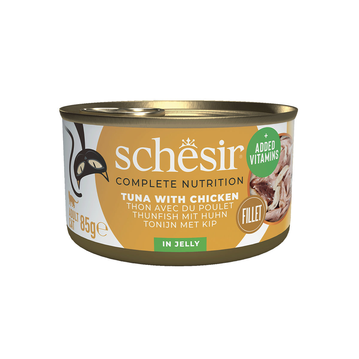 SCHESIR JELLY 12 X 85 G THUNFISCH MIT HUHN