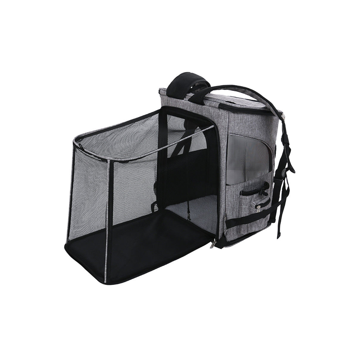 GRAUER BUNGALOW-RUCKSACK 36X30X43 CM