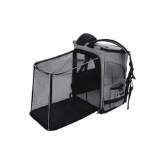 GRAUER BUNGALOW-RUCKSACK 36X30X43 CM