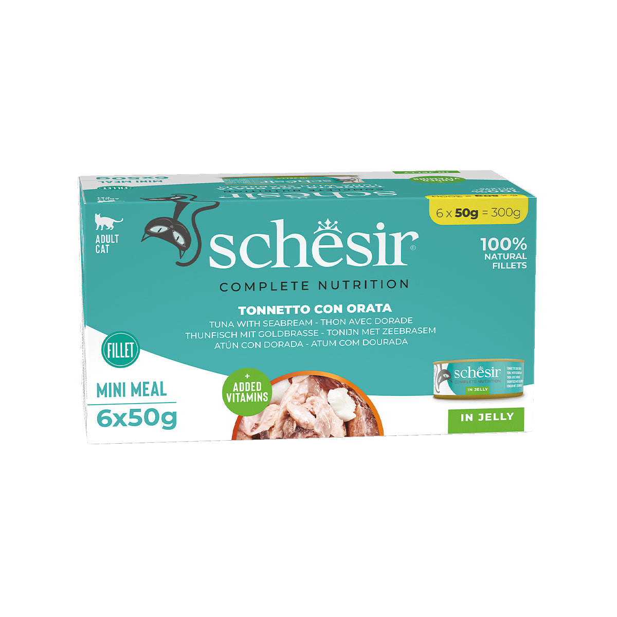 SCHESIR GELEE 8 X (6 X 50) G THUNFISCH UND DORADAS