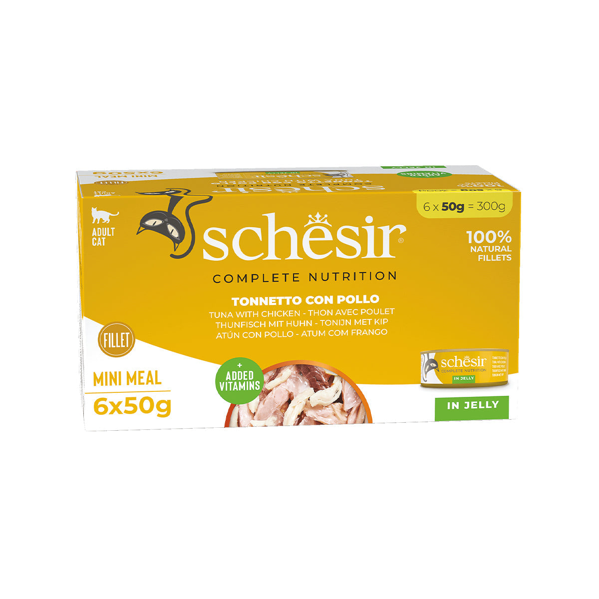 SCHESIR GELEE 8 X (6 X 50) G THUNFISCH UND HUHN