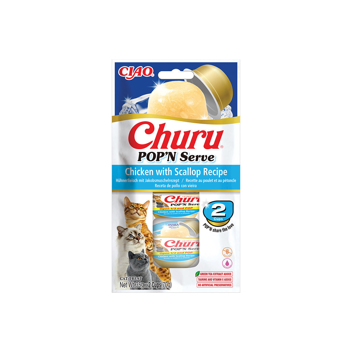 CHURU POP'N SERVE HUHN UND JAKOBSMUSCHEL