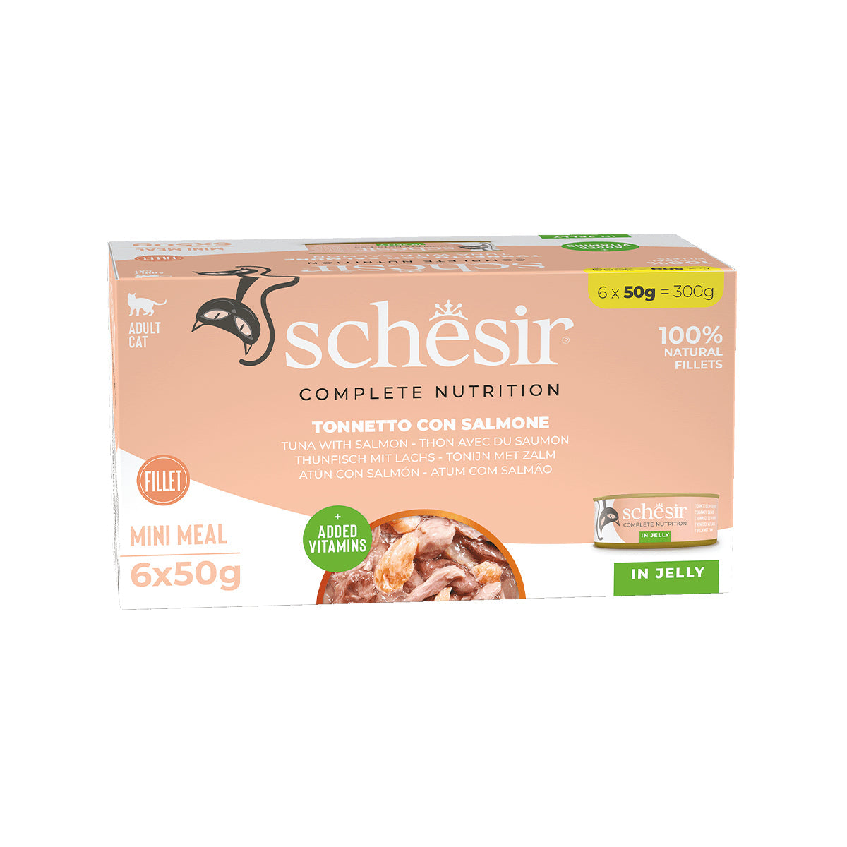 SCHESIR GELEE 8 X (6 X 50) G THUNFISCH UND LACHS