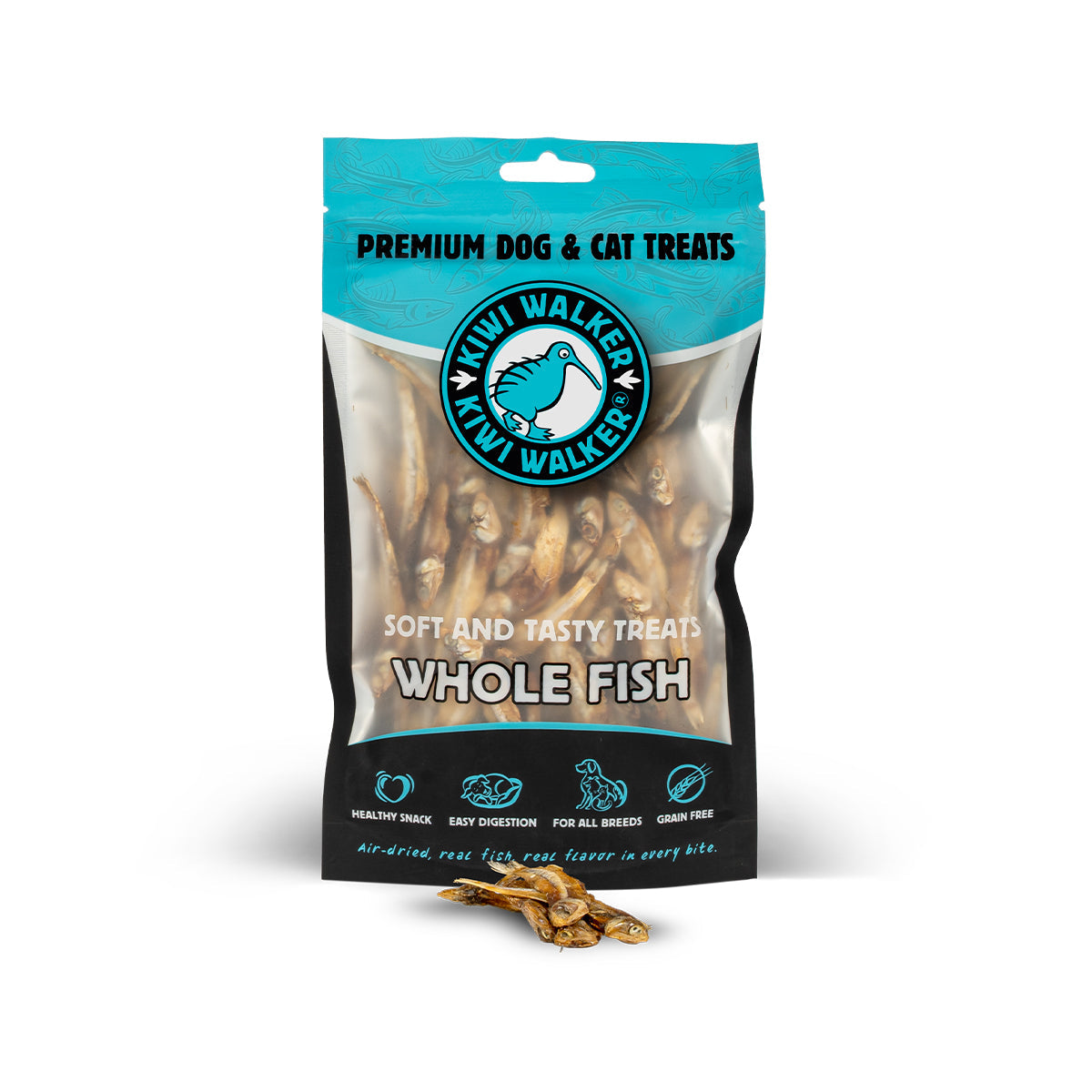 KIWI GETROCKNETE LECKERLIS - GANZE FISCHE 115G