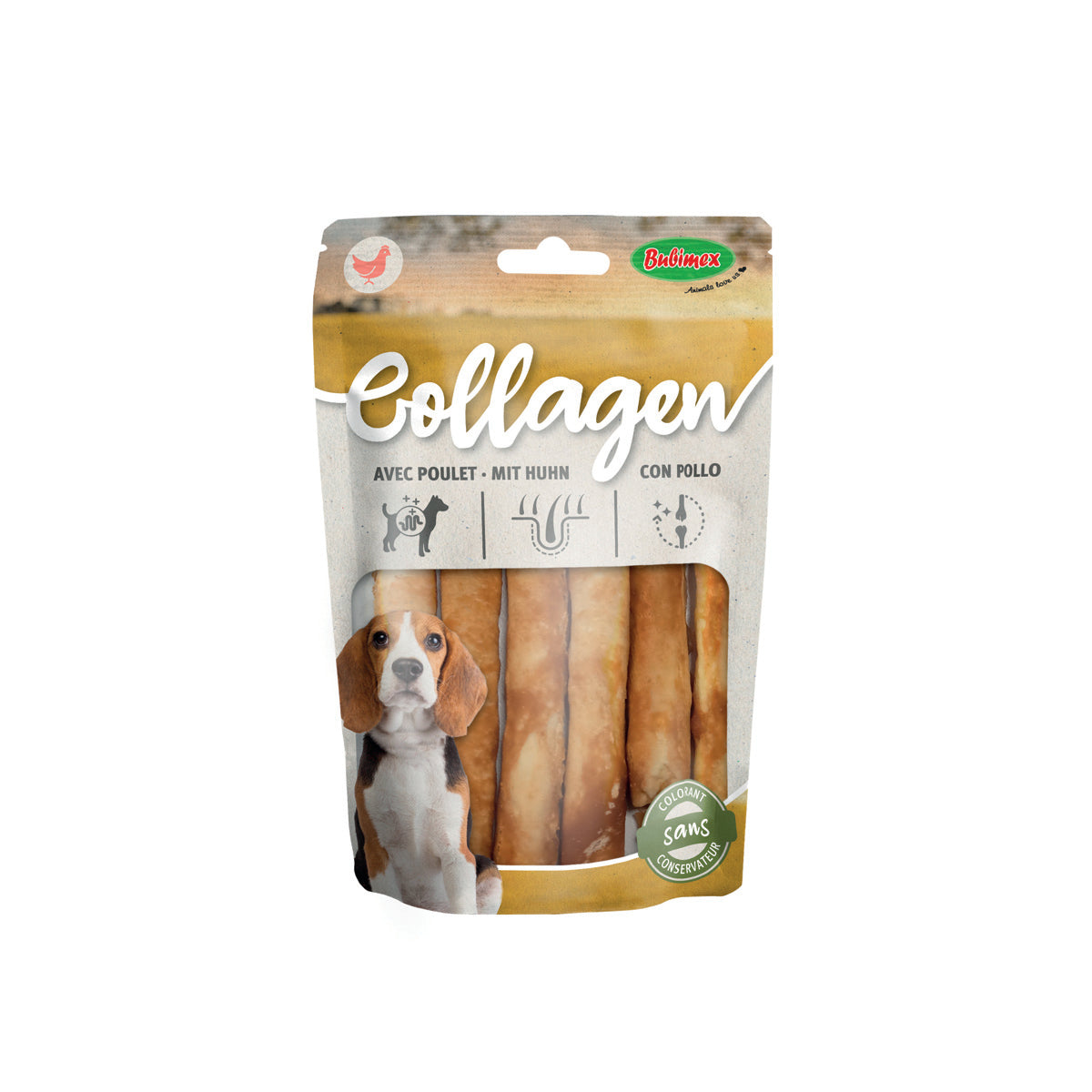 HÜHNER-KOLLAGEN-STICKS - 13CM - 10 STÜCK