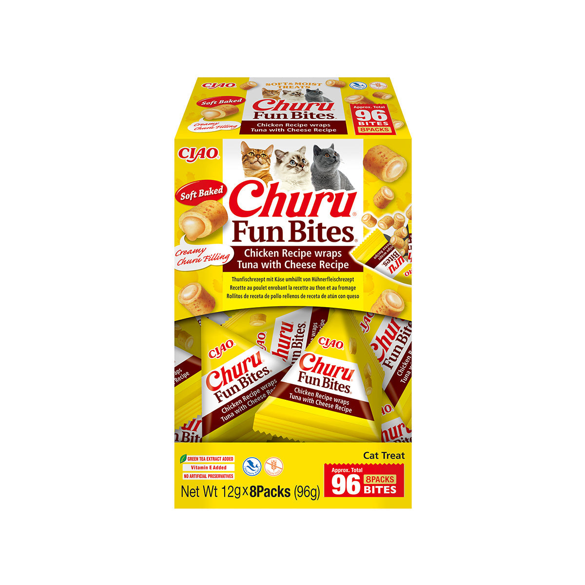 CHURU FUN BITES MIT HÜHNCHEN, THUNFISCH UND KÄSE
