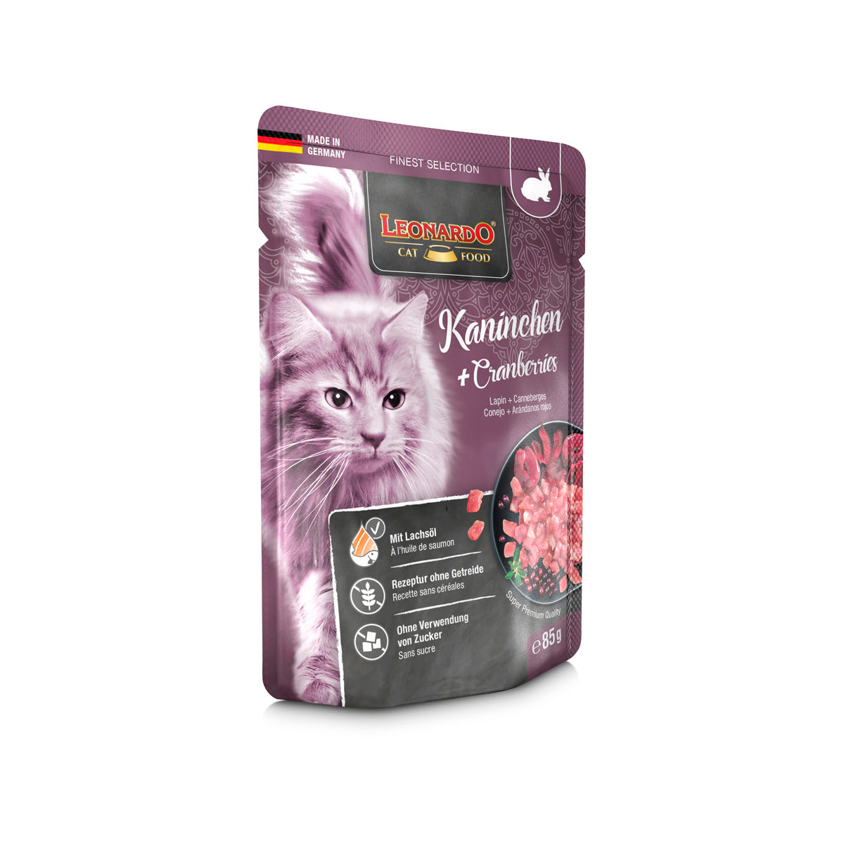 BEUTEL LEONARDO 85 G KANINCHEN & CRANBERRIES - 16 STK