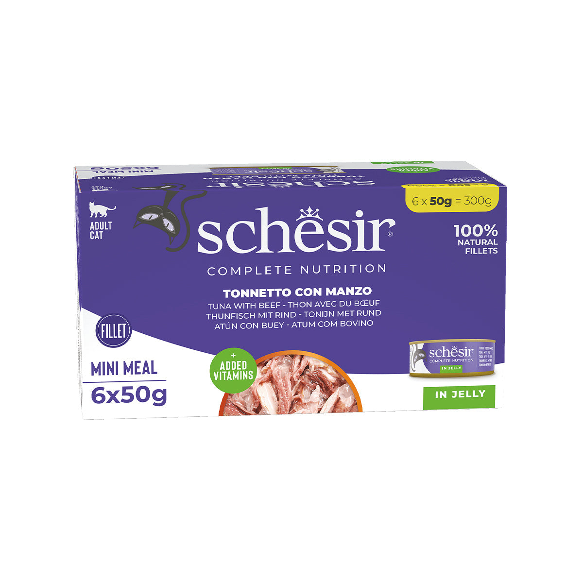 SCHESIR GELEE 8 X (6 X 50) G THUNFISCH UND RIND