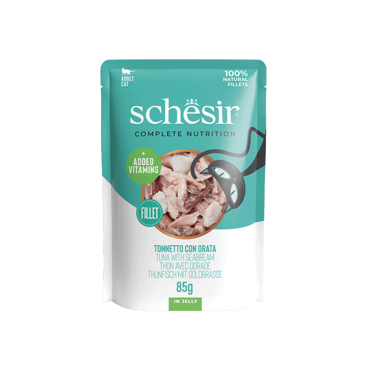 SCHESIR GELEE 12 X 85 G THUNFISCH UND DORADAS