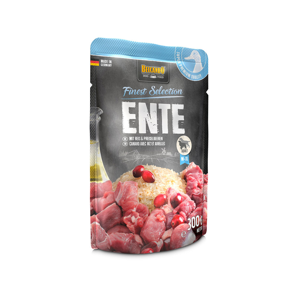 BEUTEL BELCANDO 300 G ENTE MIT REIS UNDPREISELBEEREN - 6 STK