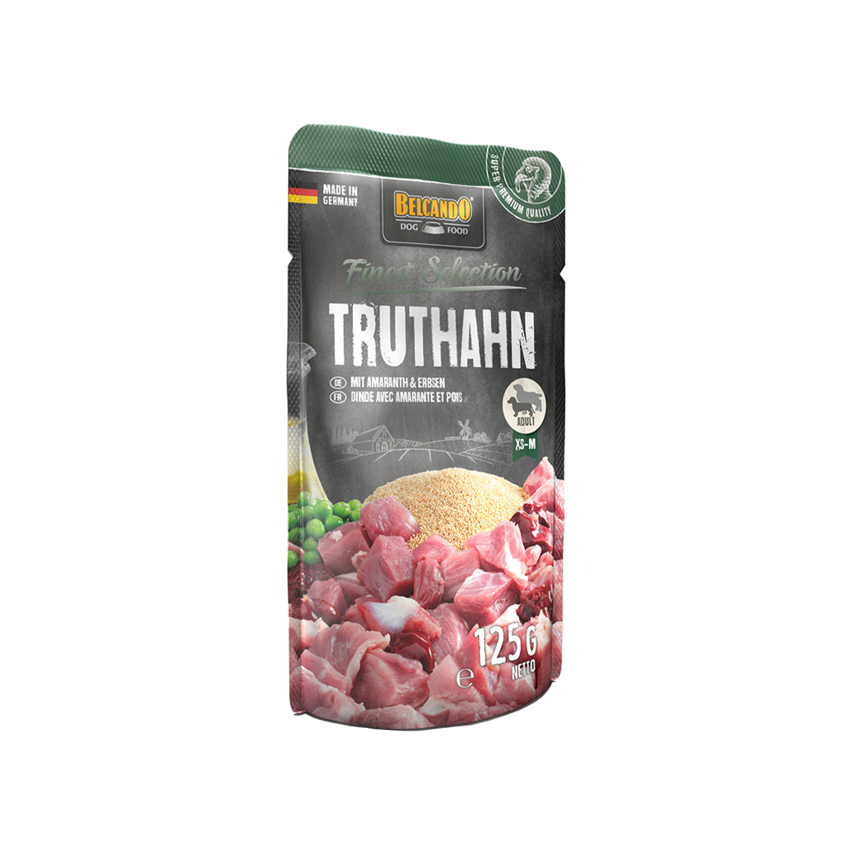 BEUTEL BELCANDO TRUTHAHN MIT AMARANTH & ERBSEN 125G  - 12 STK