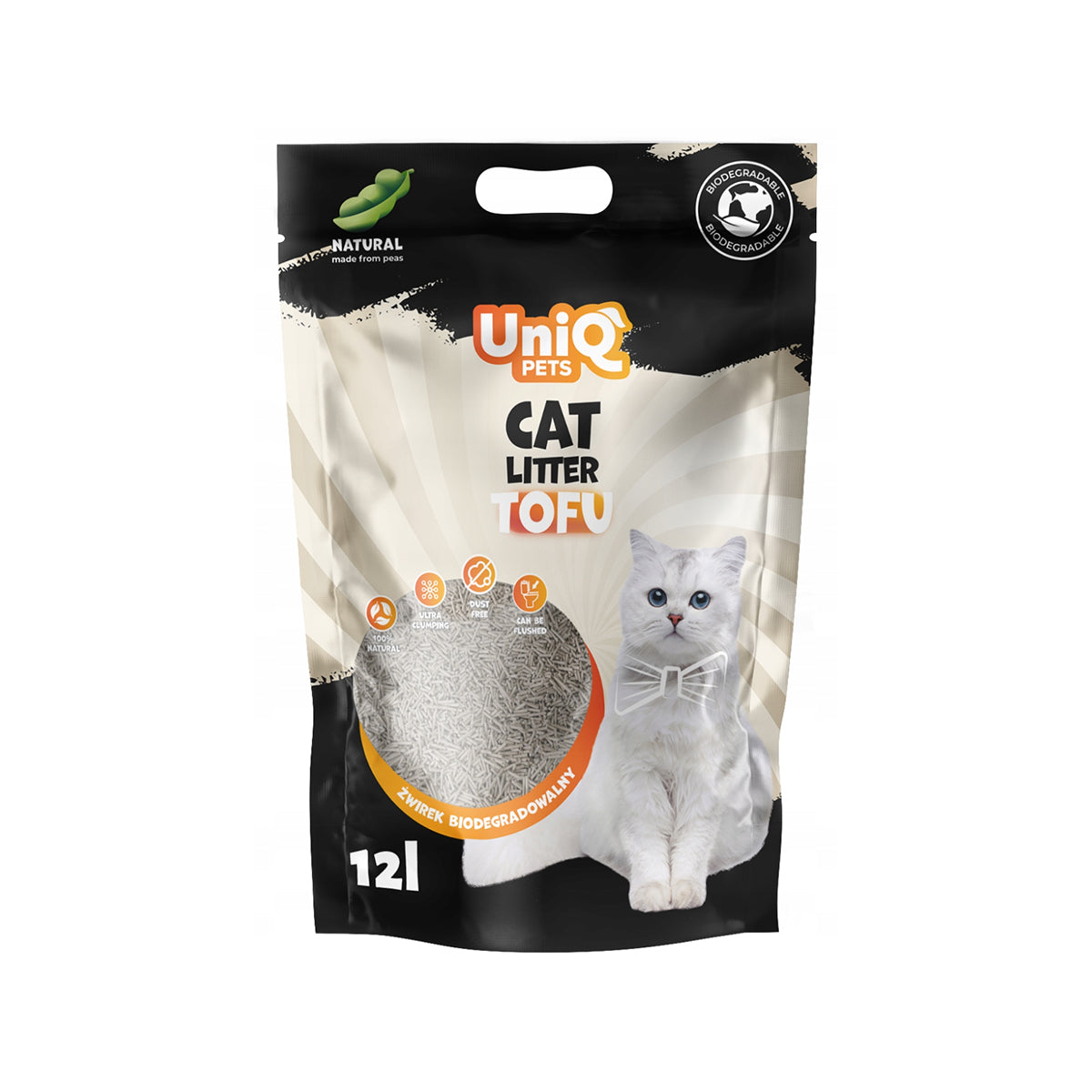 UNIQ PETS TOFU-STREU – NATÜRLICH 12 L