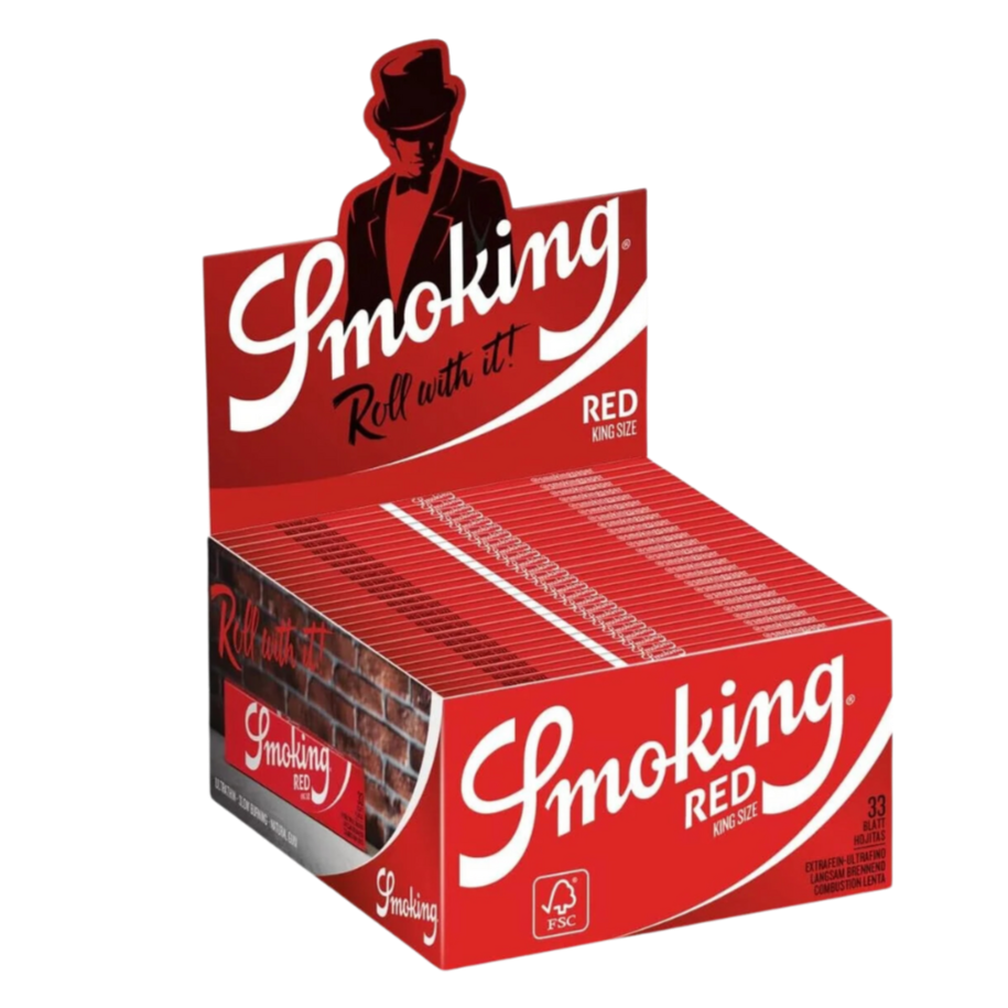 Smoking Paper Kingsize - Red - 50 x 33 Stück