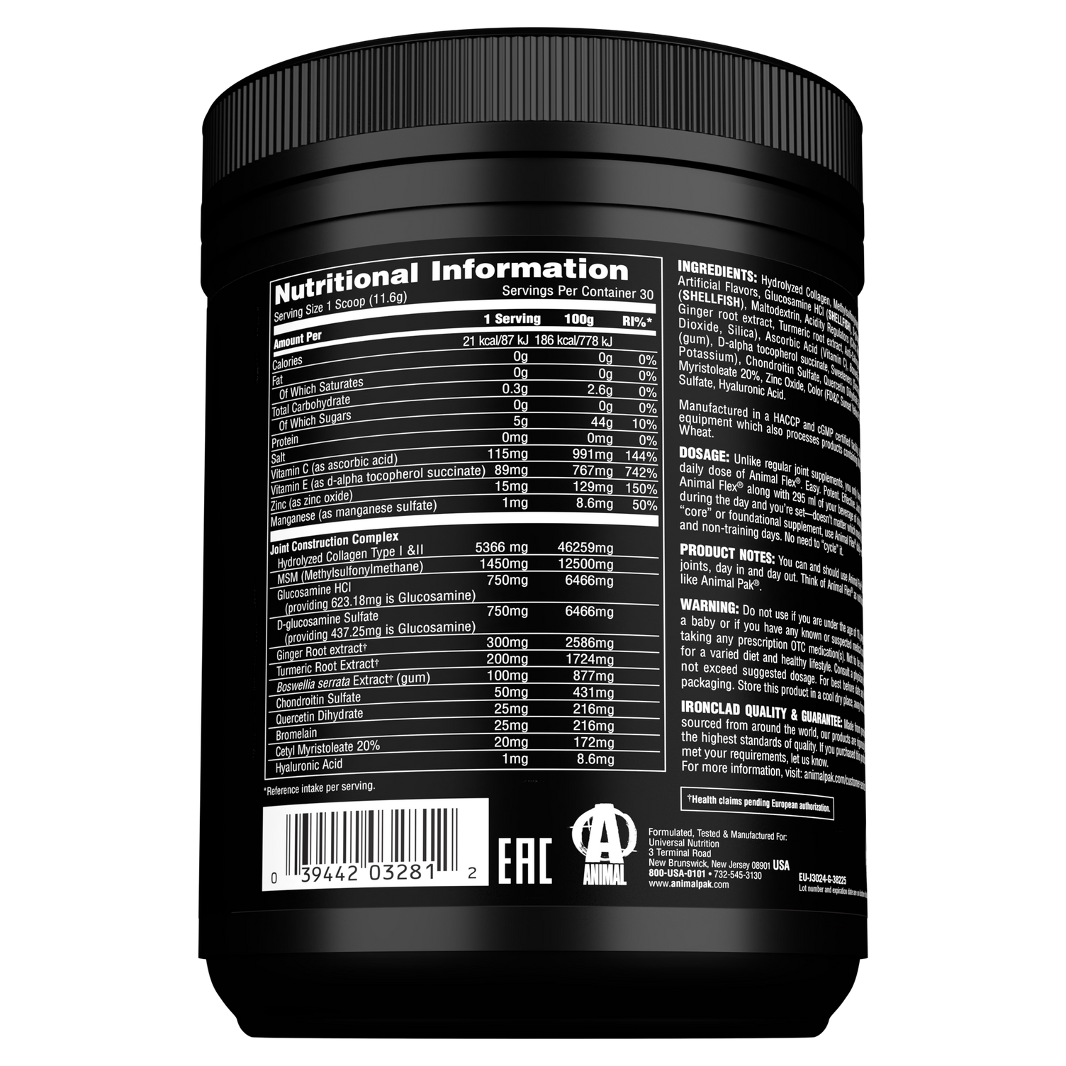 Animal Flex Powder - 30 servings