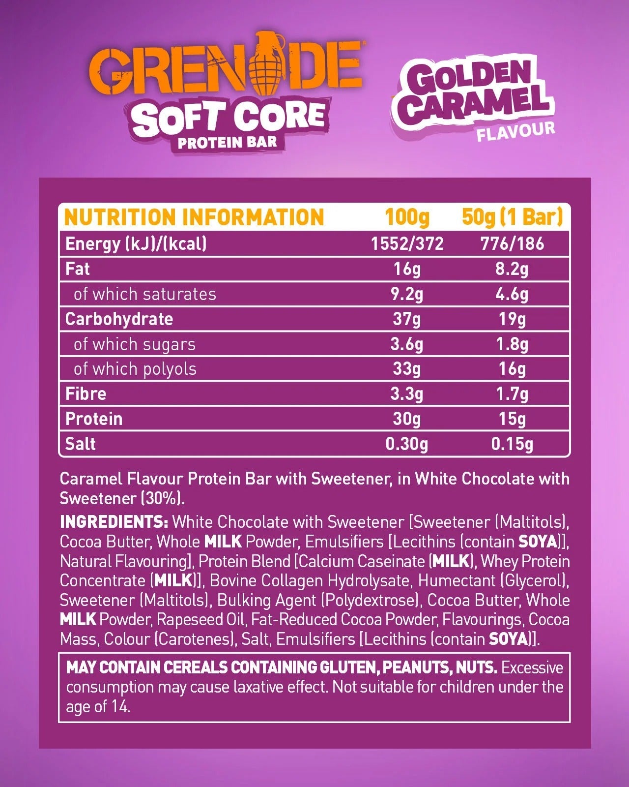 Grenade Soft Core Protein Bar - 12 x 50 g