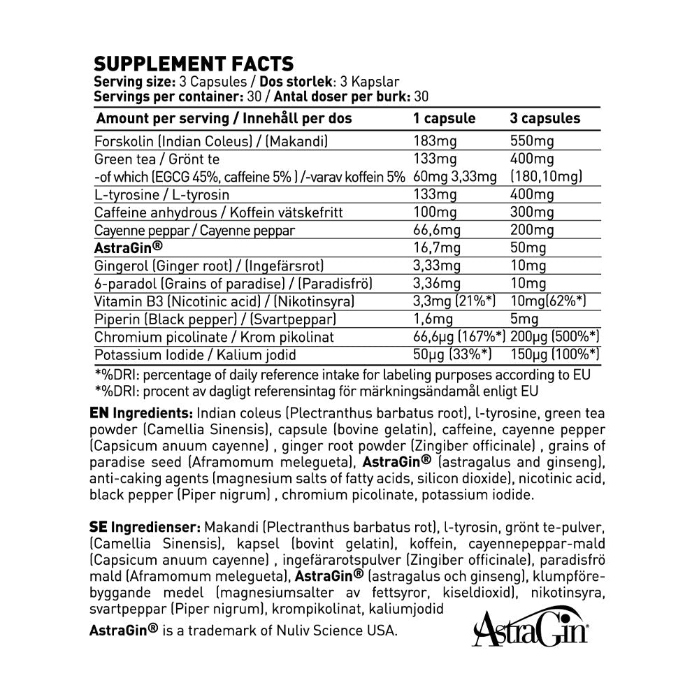 Swedish Supplements Hellfire - 90 caps