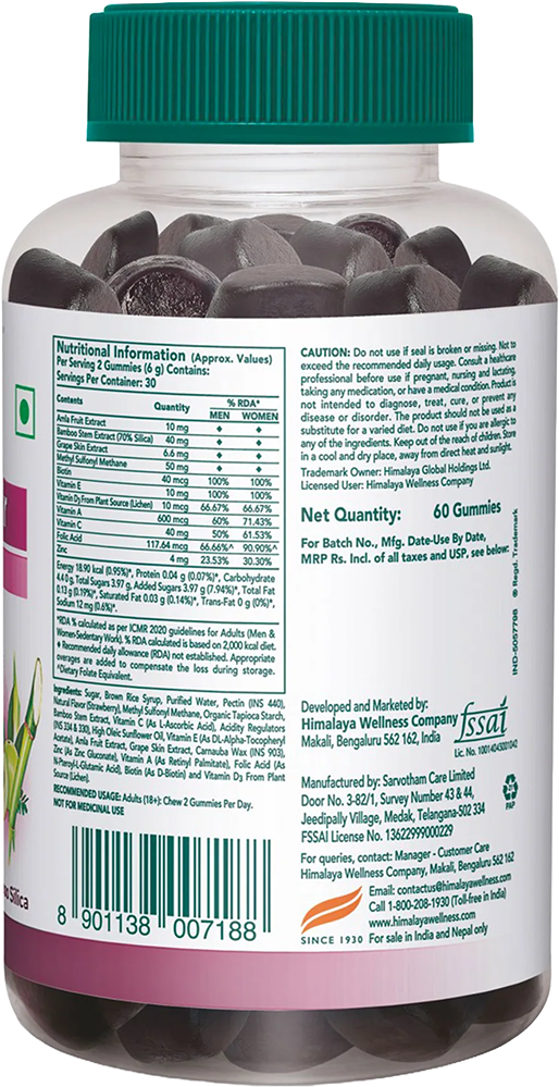 Himalaya Healthy Hair – 60 gummies
