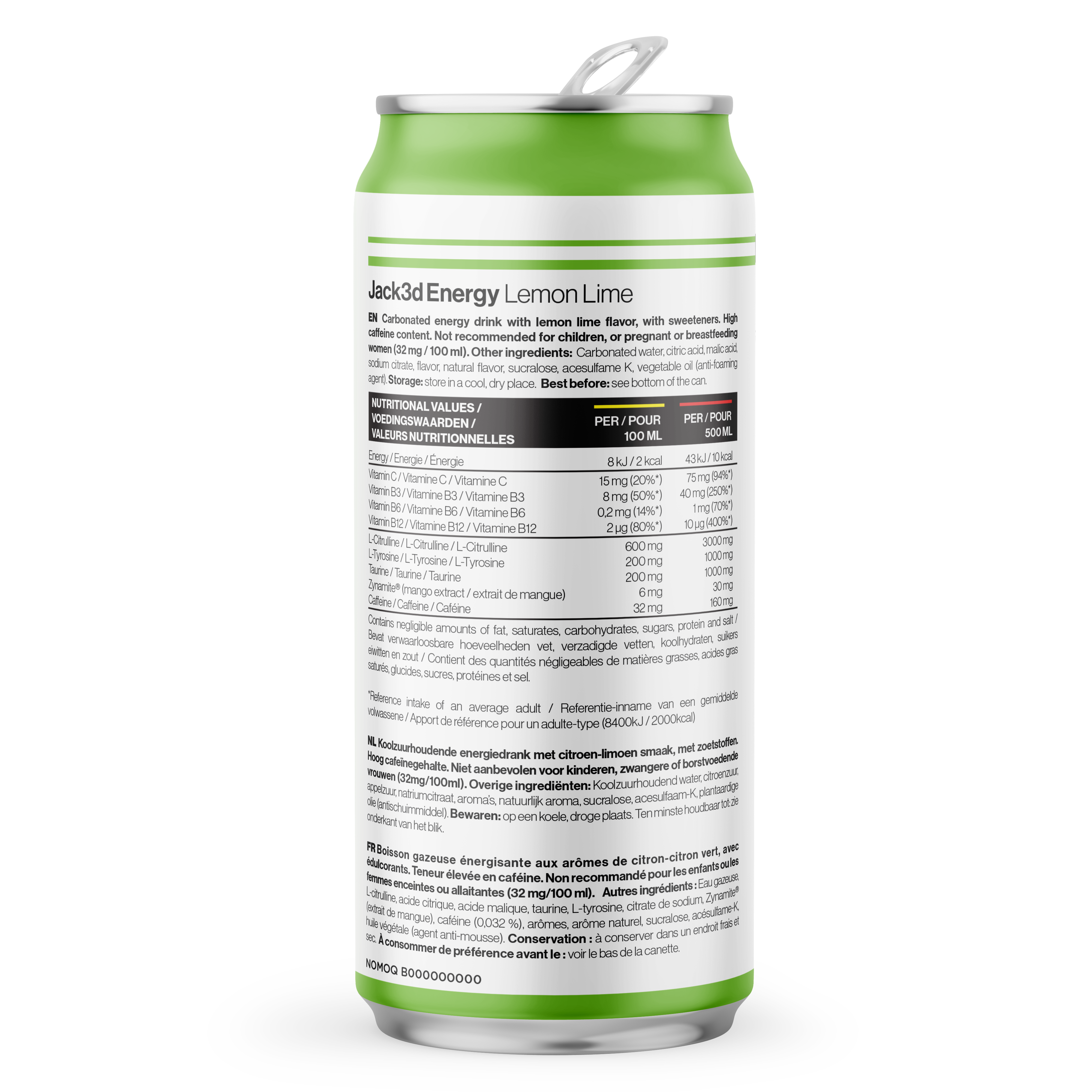 Jack3d Energy  - 1 x 500 ml