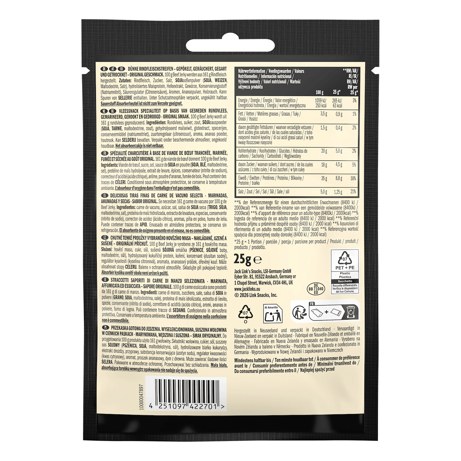 Jack Link's Beef Jerky - 10 x 100 g