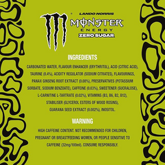 Monster Energy Lando Norris Zero Sugar  - 12 x 500 ml