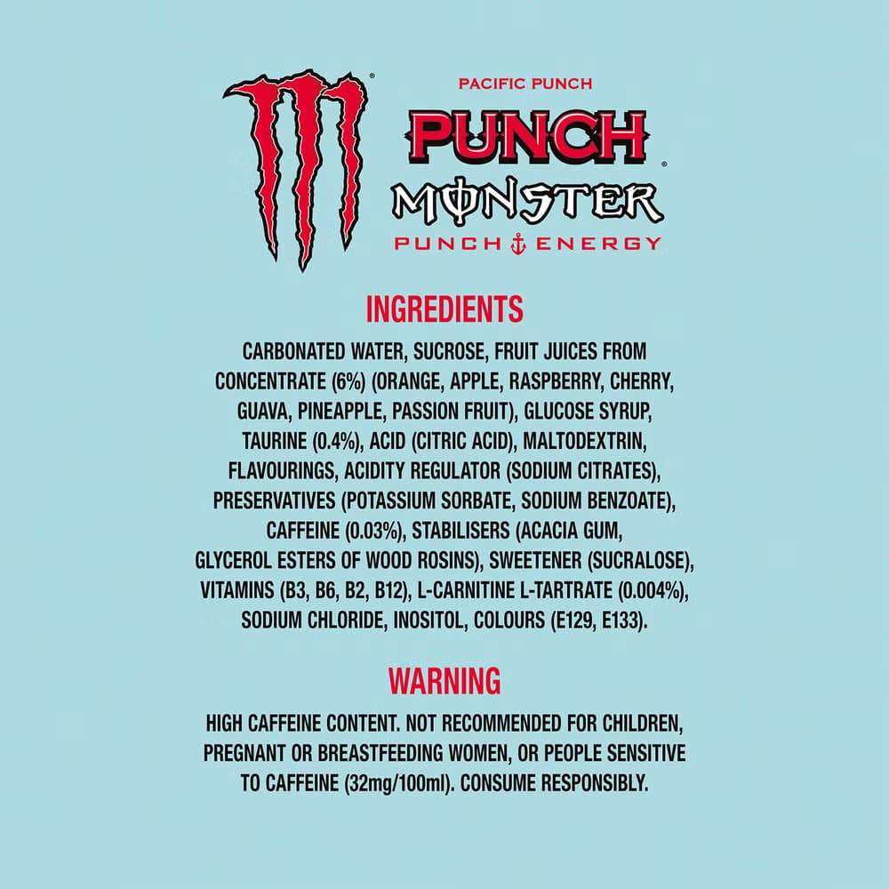 Monster Energy Punch - 12 x 500 ml