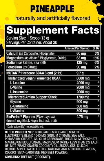 Mutant Hardcore BCAA - 390 g