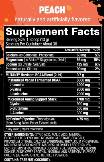 Mutant Hardcore BCAA - 390 g