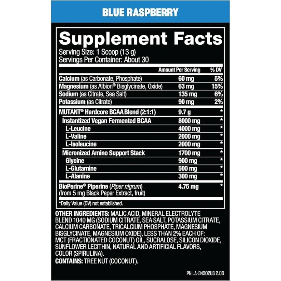 Mutant Hardcore BCAA - 390 g