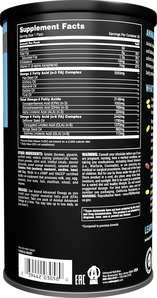 Animal Advanced Omega - 30 packs