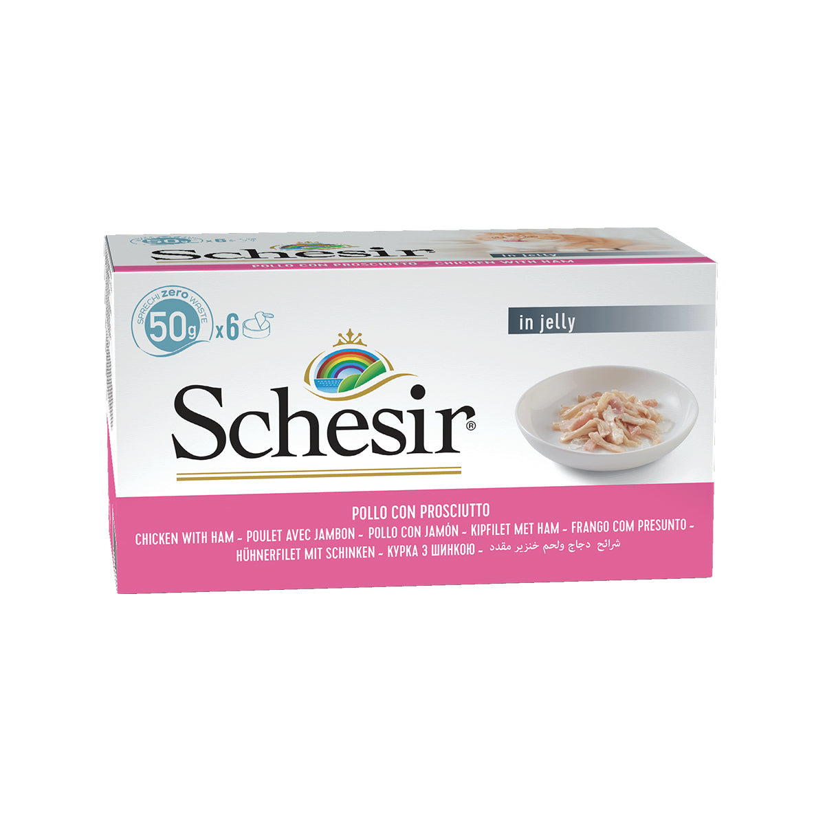 SCHESIR 8 X (6 X 50 G) HUHNERFILET & SCHINKEN