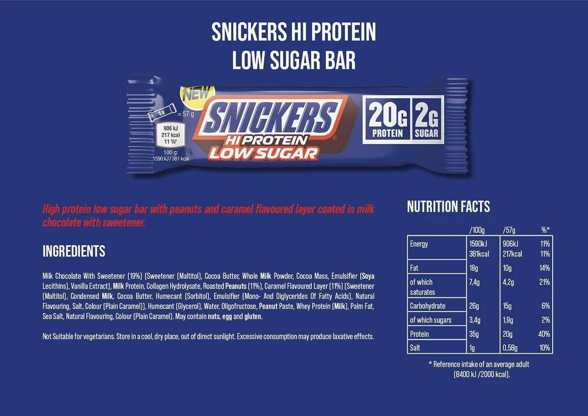 Snickers HiProtein Bar  - 12 x 55 g