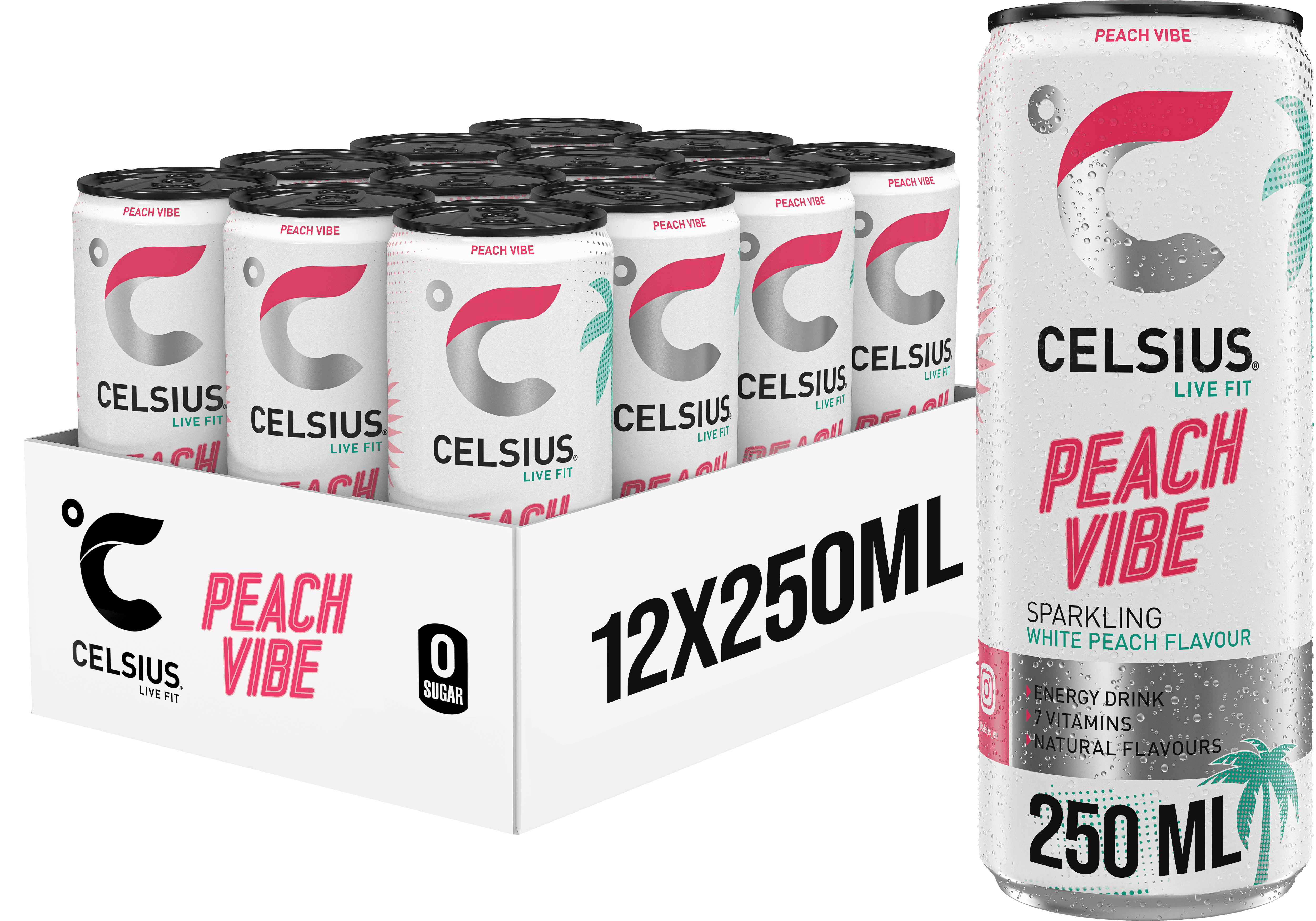 Celsius Sparkling Energy Drink - 12 x 250 ml