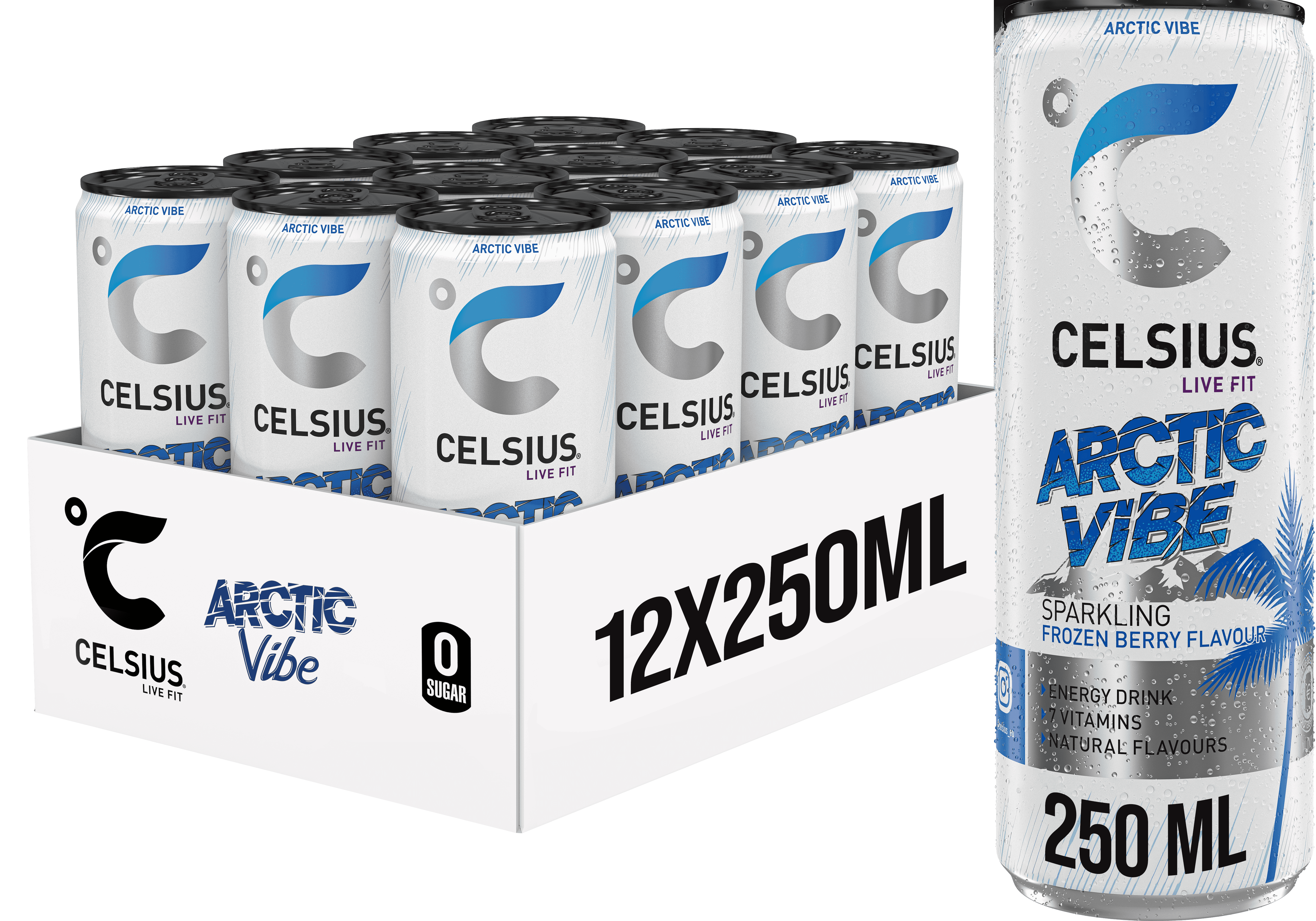 Celsius Sparkling Energy Drink - 12 x 250 ml