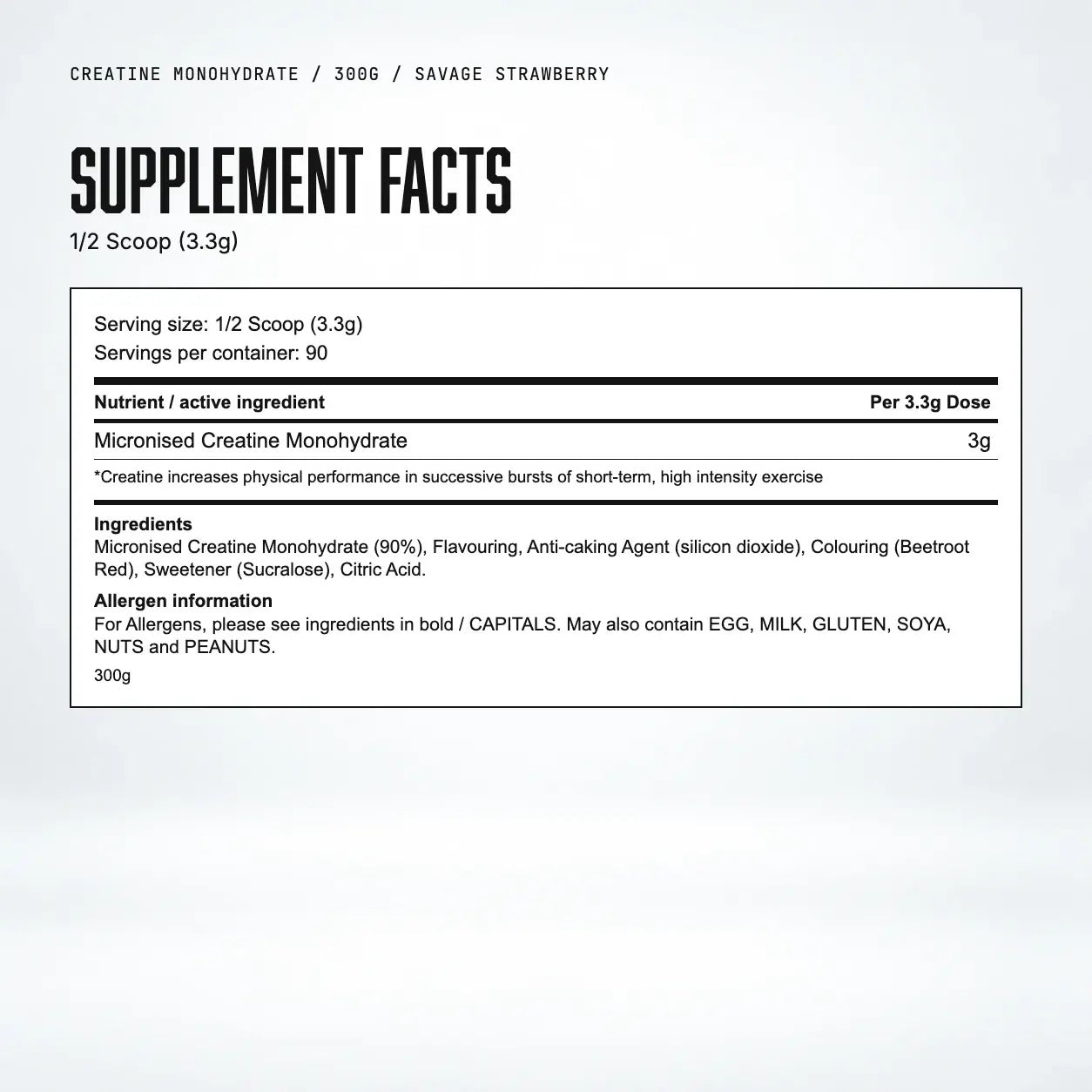 Warrior Creatine Monohydrate - 300 g