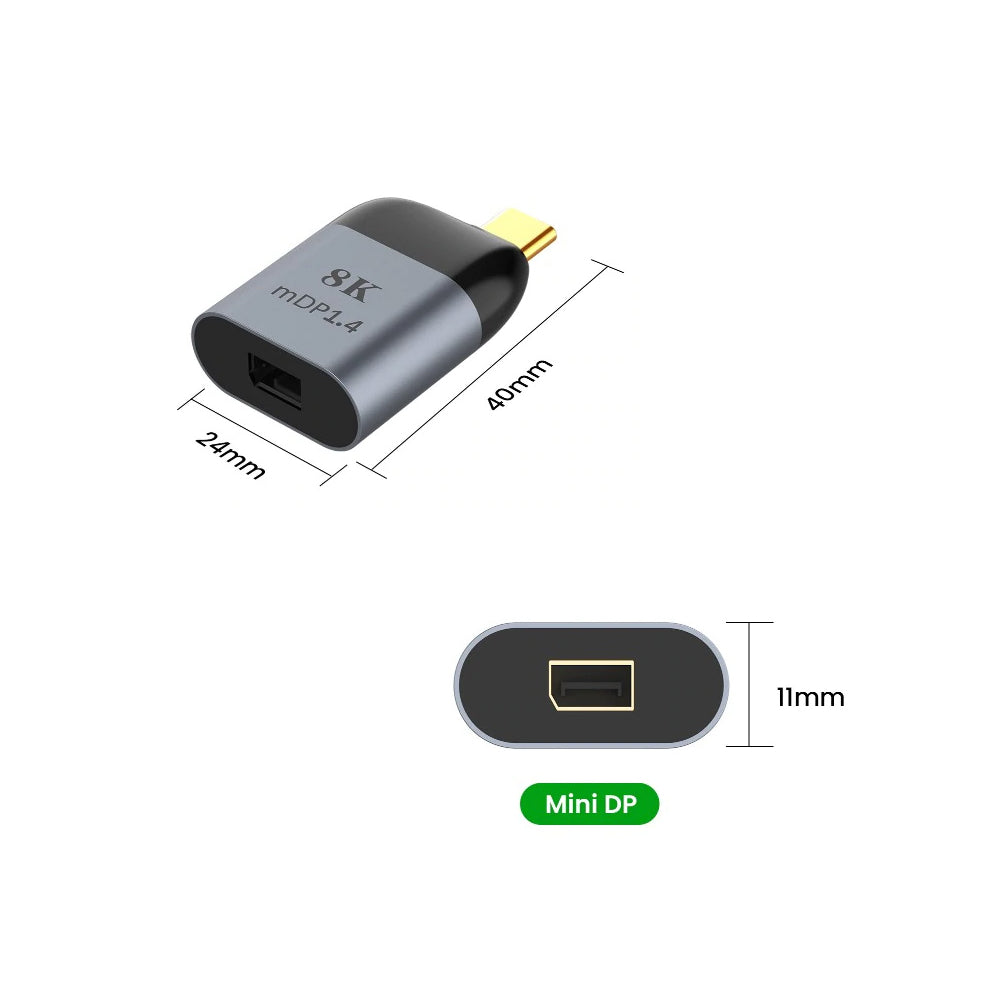 *AAi Mobile USB-C zu miniDP 1.4 Adapter 8K