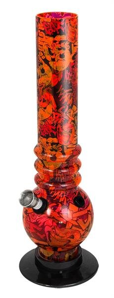 Acryl Bong - Street Art Red - 26cm - rot