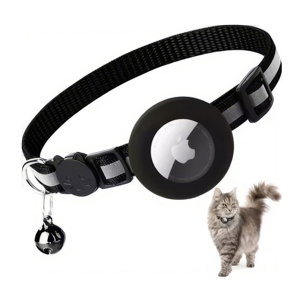 AirTag Halsband Nylon Mazo, schwarz