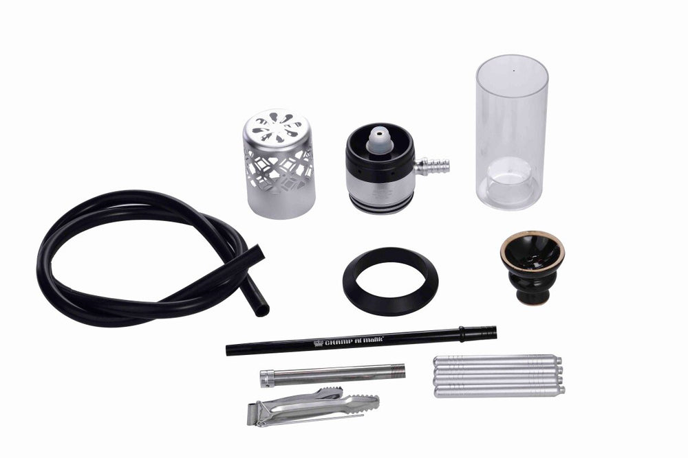 Al Malik - Shisha Sefrou Black / Silver - 280mm - schwarz / silber