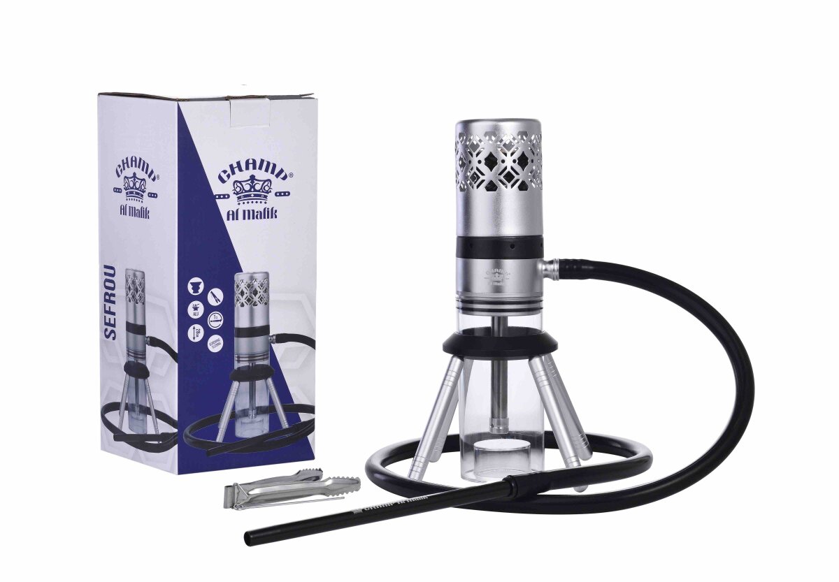 Al Malik - Shisha Sefrou Black / Silver - 280mm - schwarz / silber