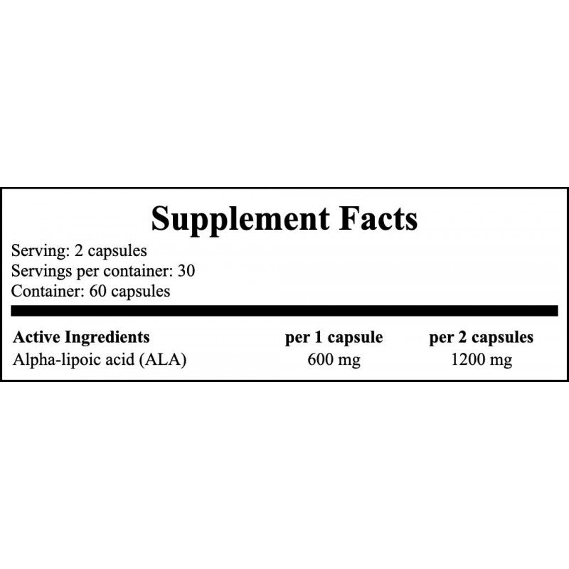 ALA 600mg - 60vcaps x30