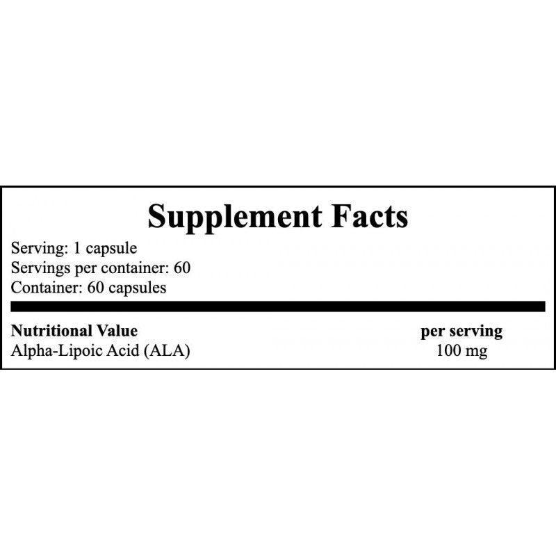 Alpha Lipoic Acid 100mg - 60vcaps x12